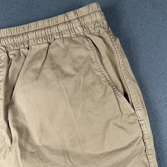 J Crew Shorts Mens Large Khaki Tan Drawstring Casual Elastic Waist Re-Imagined - Picture 4 of 10